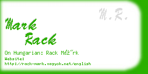 mark rack business card